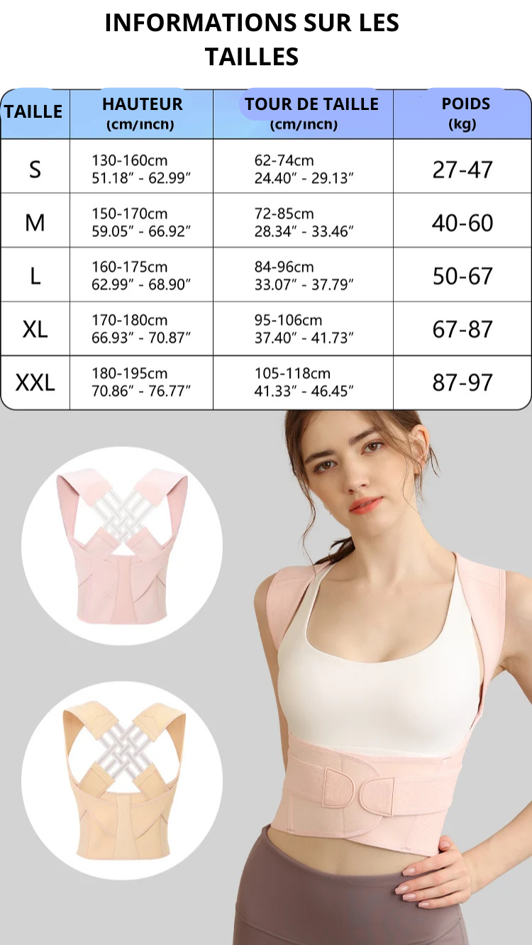 ElokoDiva – Redresse-Dos Élégant et Discret pour Soulager la Douleur