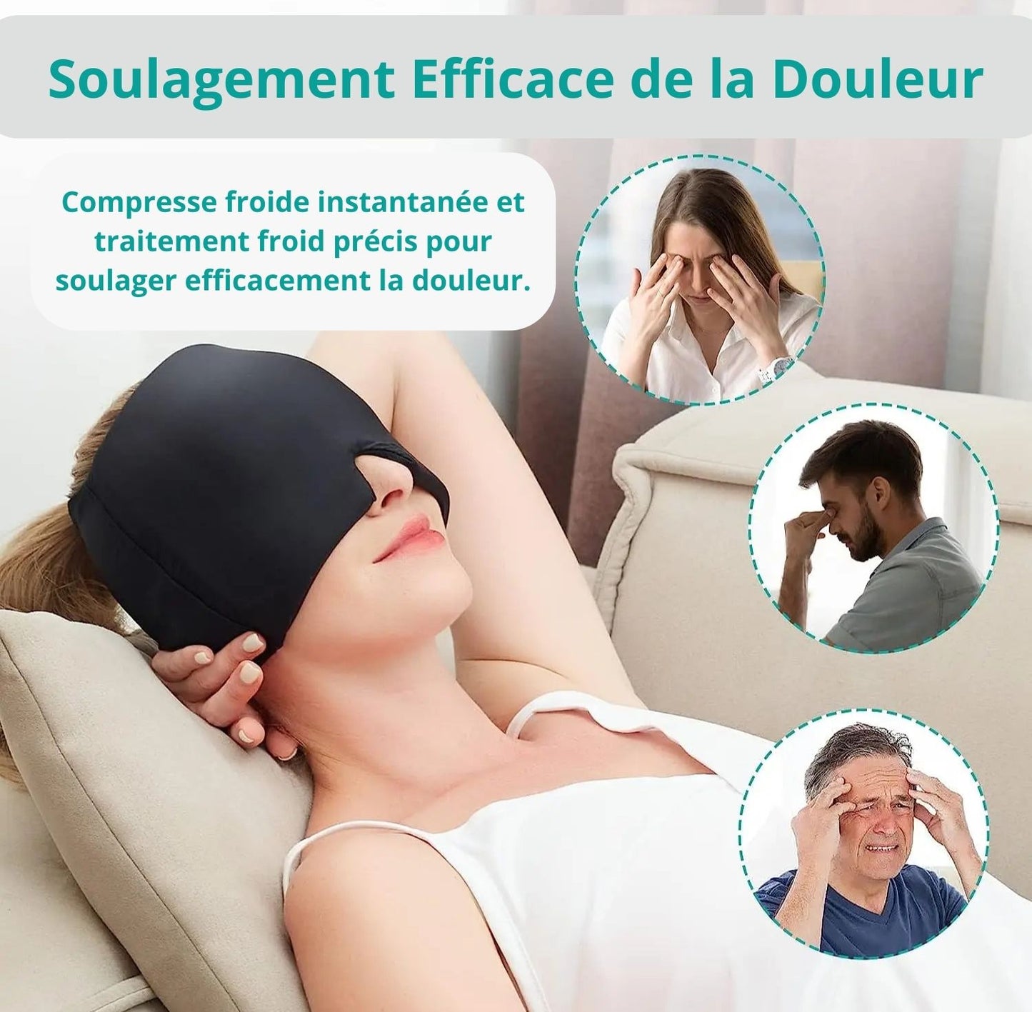 ElokoMigraine – Compression Chaude et Froide pour Soulager les Maux de Tête